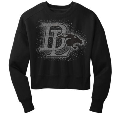 Logo with Optional Sleeves - Women's Perfect Weight ® Fleece Cropped Crew Thumbnail