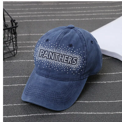 Panthers - Vintage Washed Ponytail Hat Thumbnail