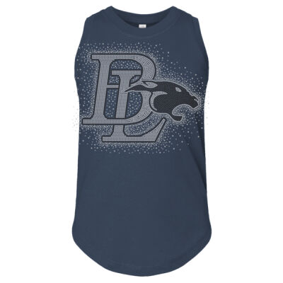 Logo with Cheer - Girls' Relaxed Fine Jersey Tank Thumbnail
