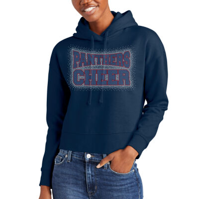Panthers Cheer with Optional Sleeves, Back, and Hood - Women's V.I.T. Fleece Hoodie Thumbnail