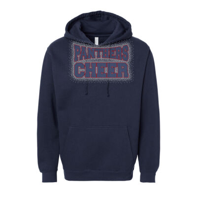 Panthers Cheer with Optional Sleeves, Back, and Hood - Unisex Elevated Fleece Hoodie Sweatshirt Thumbnail