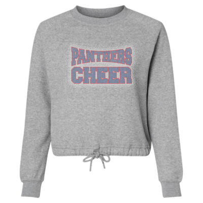 Panthers Cheer - Women's Relaxed 3-End Boxy Fleece Crewneck Sweatshirt Thumbnail
