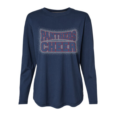 Panthers Cheer - Women's Fine Jersey Long Sleeve Tee Thumbnail